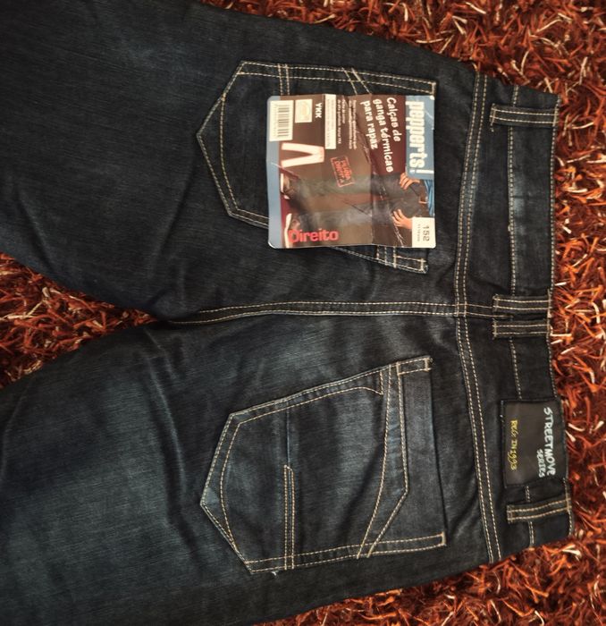 Calças ganga NOVAS:11 a 14 anos