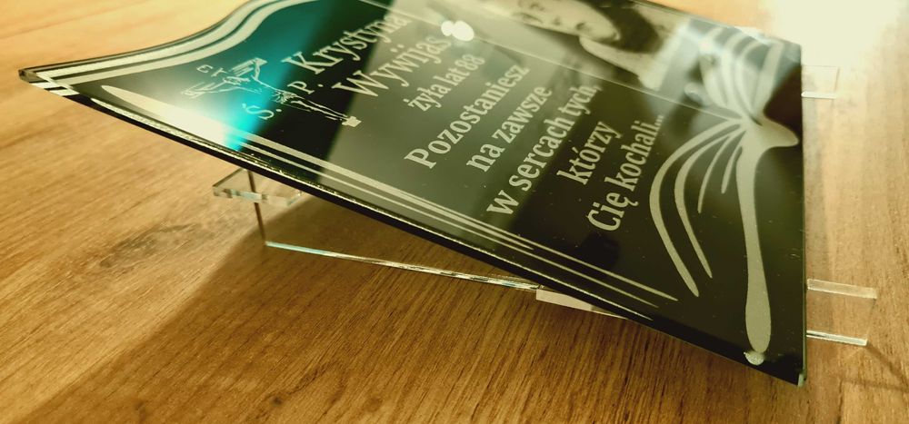 Książka SZKŁO na Nagrobek Pomnik GRAWER FOTO