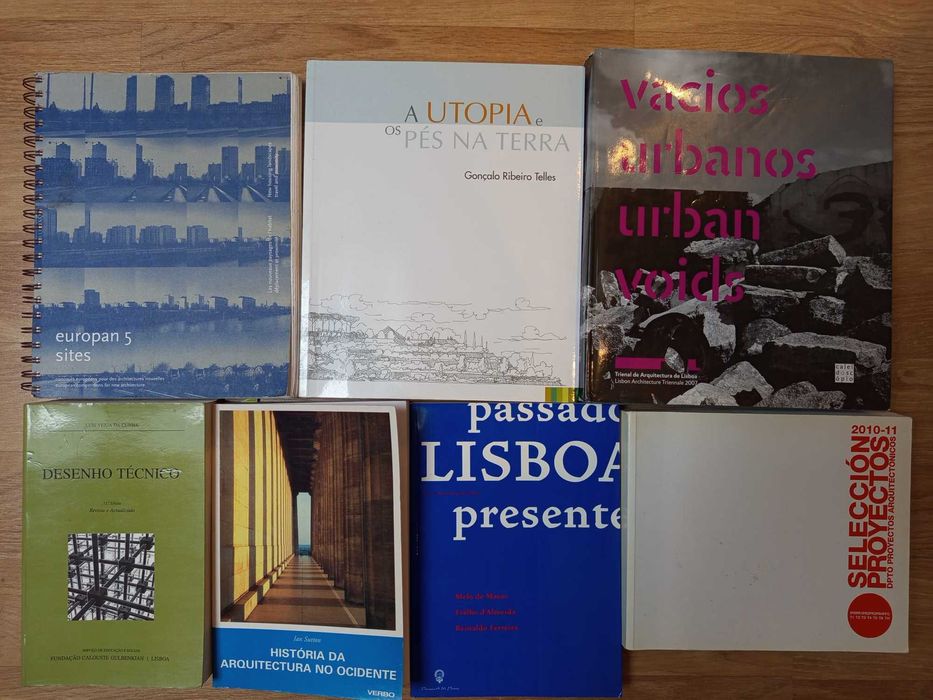 Vários livros e revistas de Arquitetura