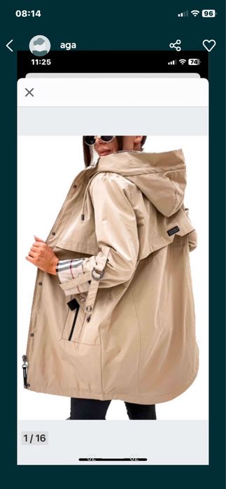 Kurtka parka plaszcz super fason