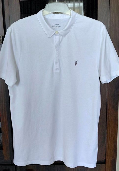 AllSaints - Brace__Koszulka polo / t-shirt biała kr.rękaw__M