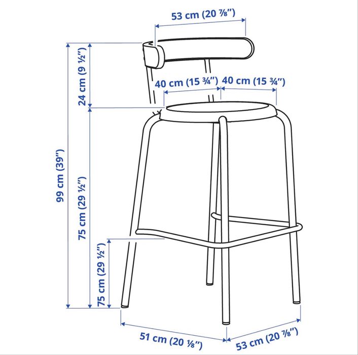 Banco alto, 75cm YNGVAR IKEA