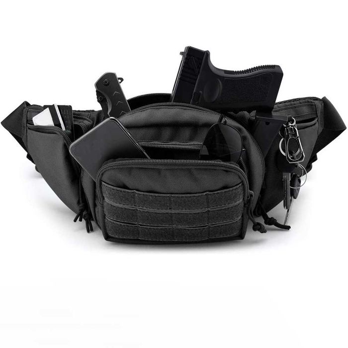 Тактическая сумка-кобура на пояс бананка с MOLLE велкропанелью