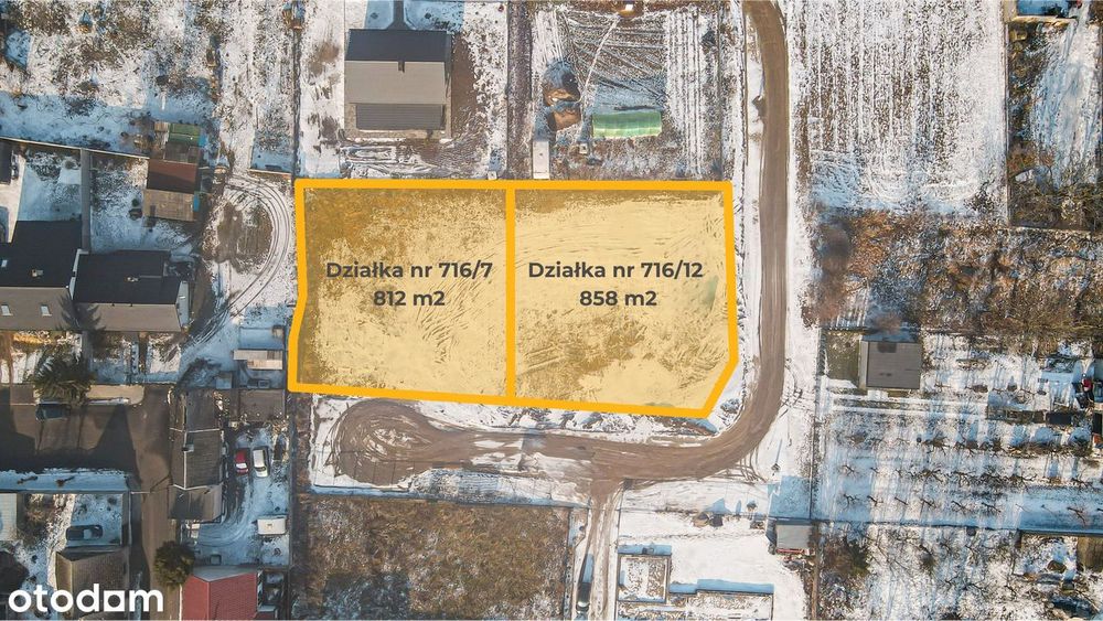 Pyzdry | Działki budowlane  812 m² i 858 m² | Pełne Media | MPZP |