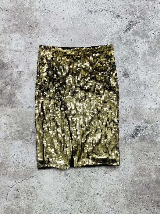 Женская юбка в золотых пайетках H&M S