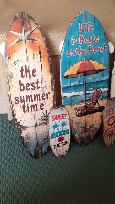 Prancha de Surf em madeira Miniatura decoração coleção