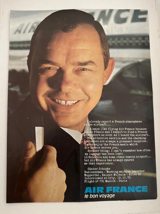 Anúncio Vintage Air France - 1970s