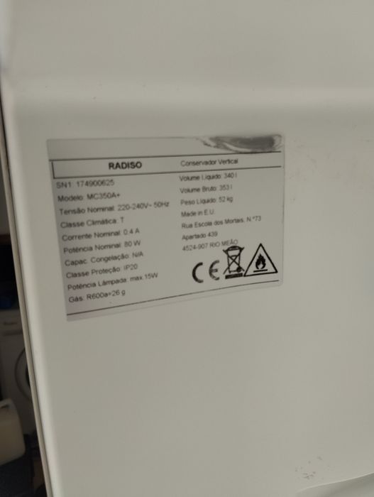 Frigorífico RADISO 350l