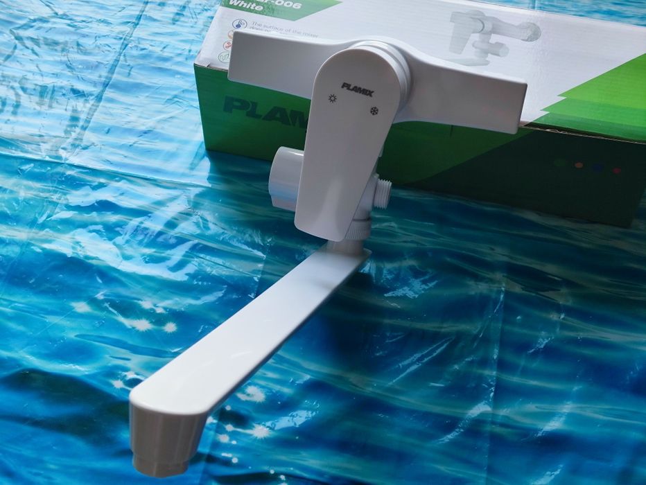 Смеситель, змішувач для ванны Plamix Oscar 006 White