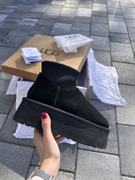 Уггі Ugg Classic Mini Dipper Boot Black 5см Угг 36-41