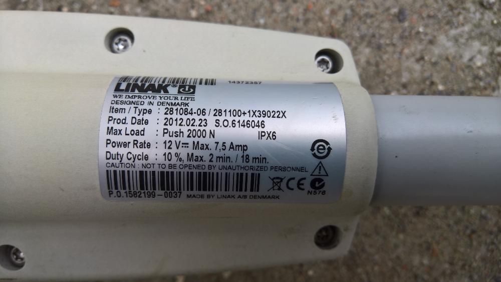 Siłownik Elektryczny Aktuator liniowy silnik Bramy Lanc 12V LINAK