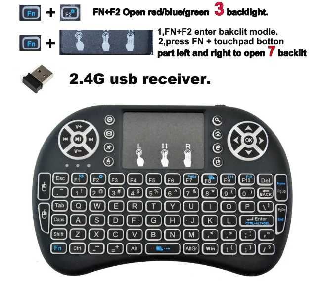 беспроводная клавиатура для Android TV Box PC, пк, ноутбука