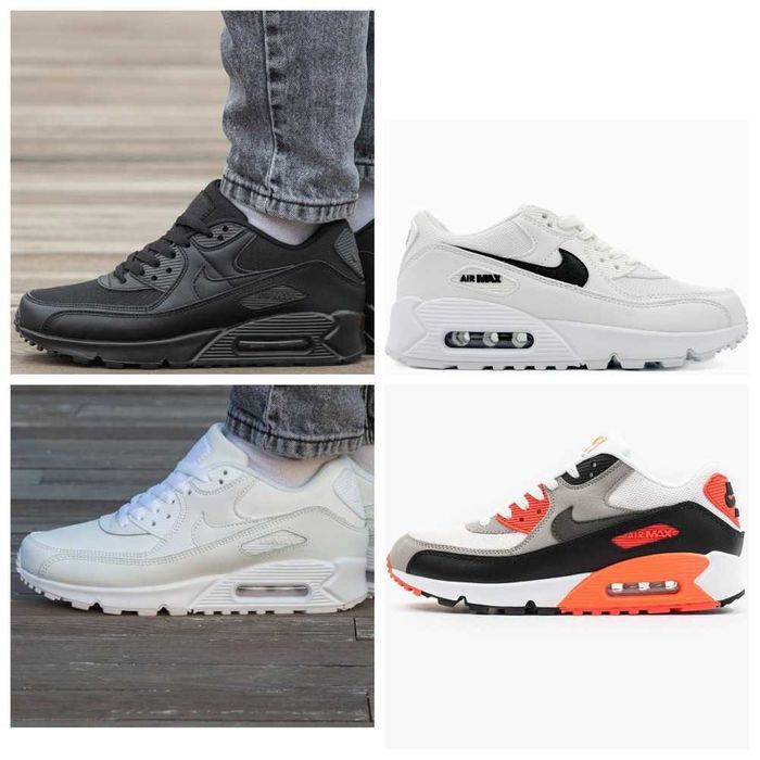 Унисекс кожаные кроссовки Nike Air Max 90 кросівки найк аір макс 90