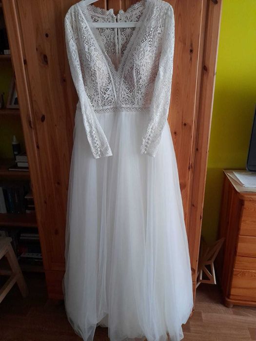 śliczna suknia ślubna - styl boho/rustykalny