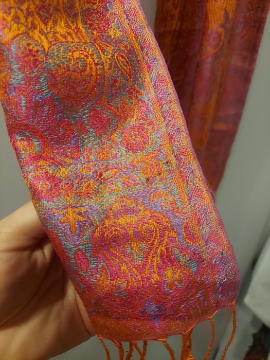 Szal 100 % jedwab, made in India