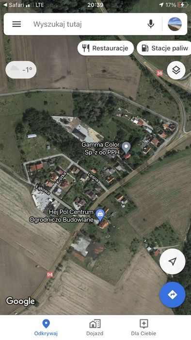 Sprzedam działkę budowlaną  42ary