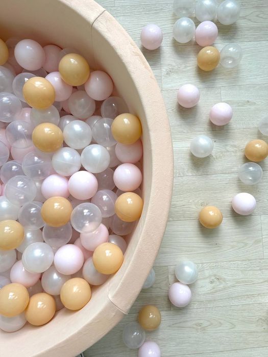 Сухий  басейн сірий з кульками та без. Наложка. Бассейн с шариками