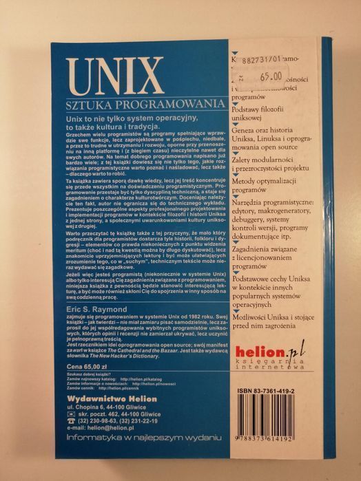 Unix Sztuka Programowania - Eric S. Raymond
