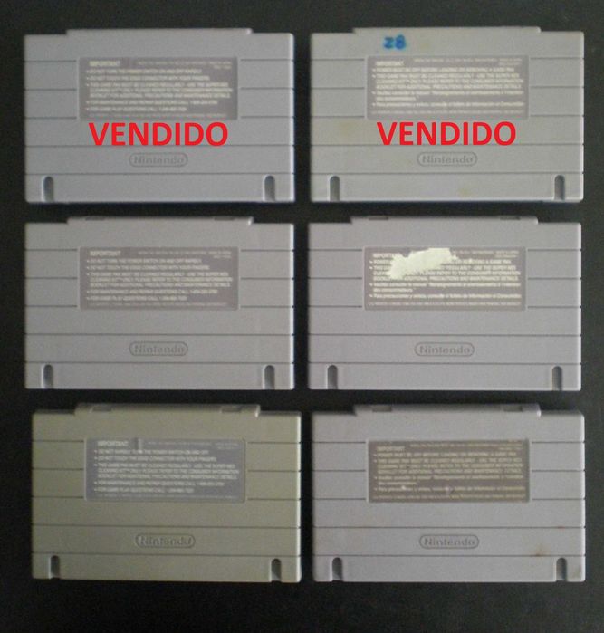 SNES Super Nintendo - 6 jogos NTSC
