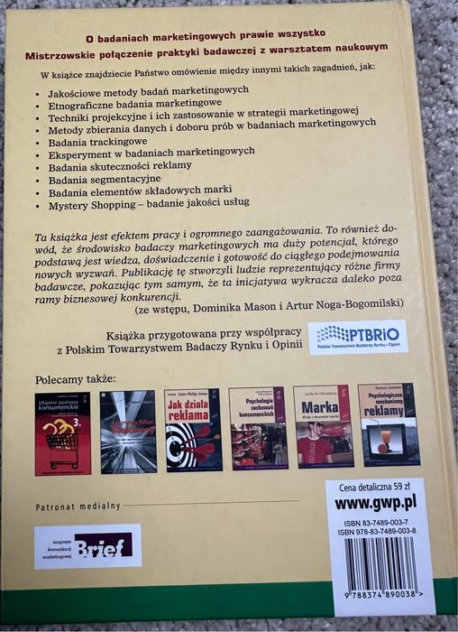 Badania marketingowe. Od teorii do praktyki A. Noga, D. Maison
