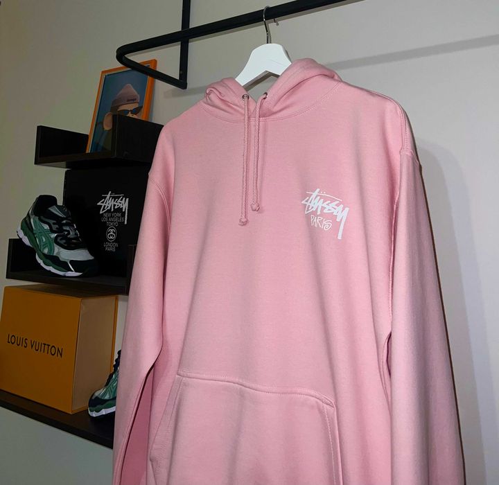 Худі Stussy Paris (рожевого кольору)
