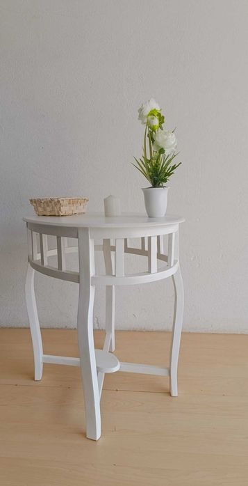 Mesa de apoio - madeira maciça  restaurada à mão