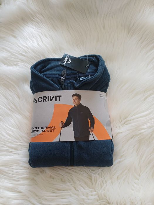 Bluza polarowa kurtka termiczna niebieska Crivit XL