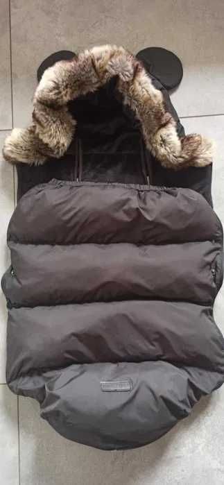 Śpiworek do wózka Elmi Ricokids oraz mufki Easy Go czarne