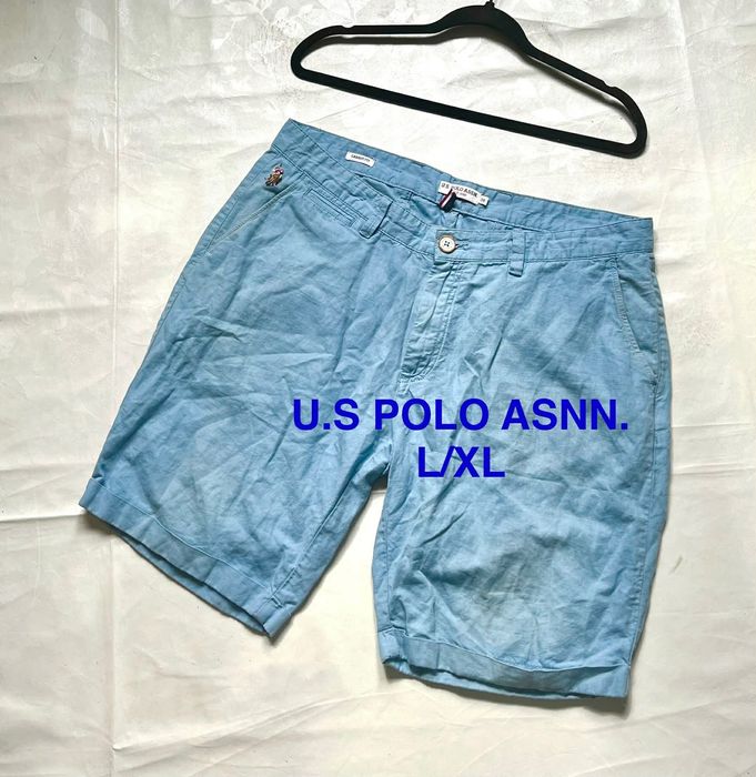U.S POLO ASNN. spodenki niebieskie oryginał markowe logo L/XL