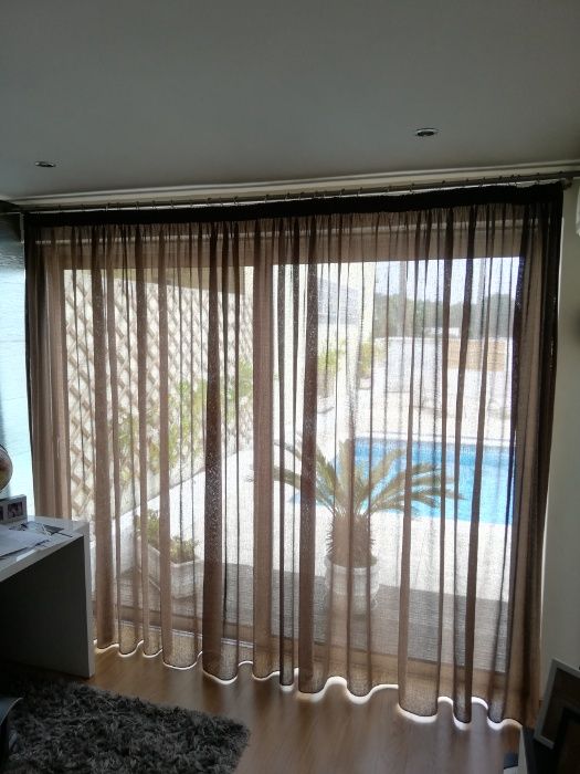 Cortina com vara em inox