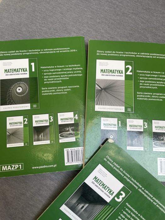 zestaw zbiorów zadań do matematyki 1 2 3 pazdro
