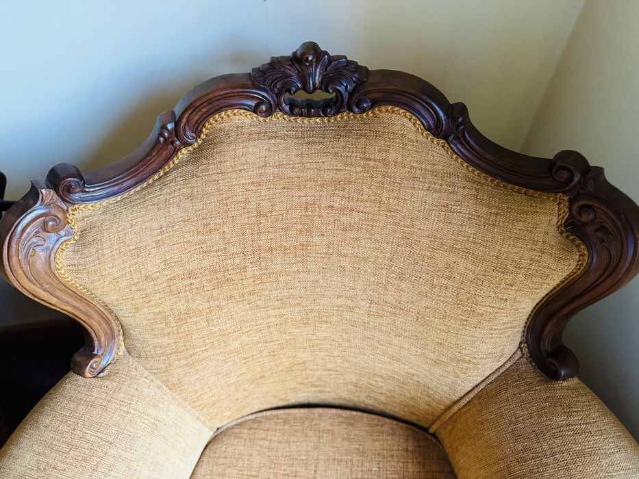 Conjunto de 3 peças em tecido amarelo como novas