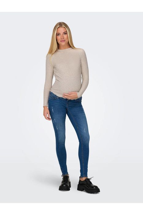 Jeansy ciążowe z przetarciami Only Maternity XL