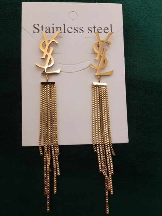 kolczyki pozłacane długie