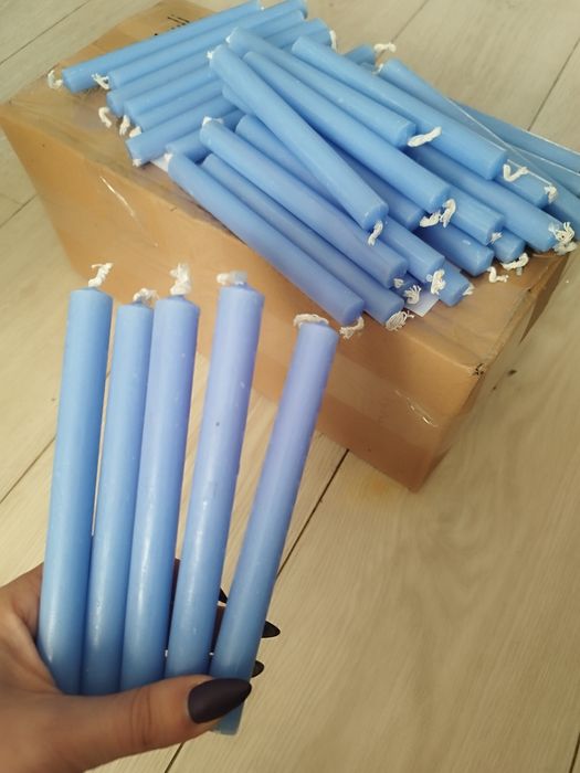 200 velas azuis , vela de ritual, vela palito