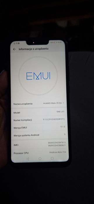Huawei Mate 20 lite 4/64 używany sprawny