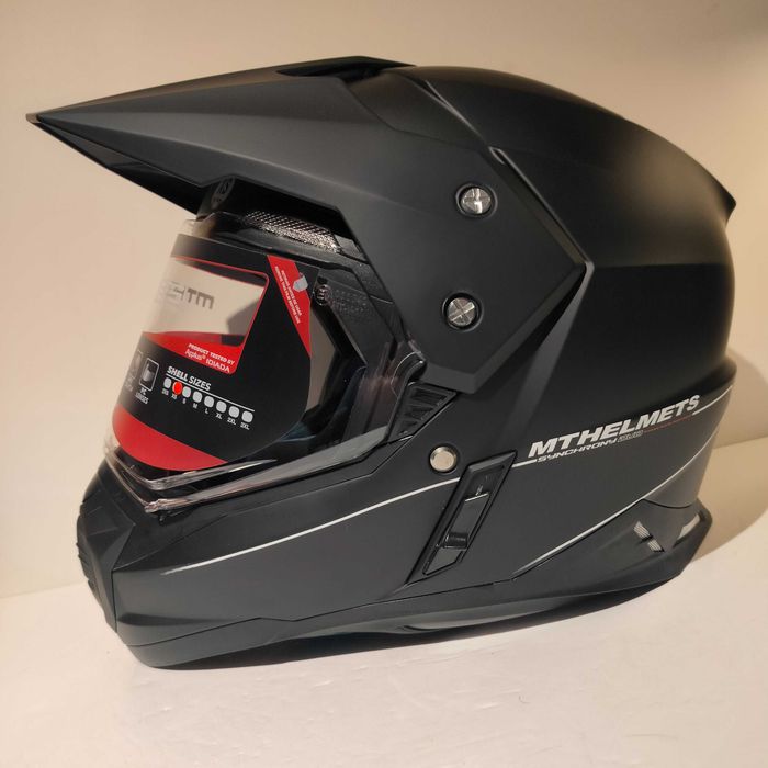 Capacete crianca MT duo-sport trail adv motard mota novo