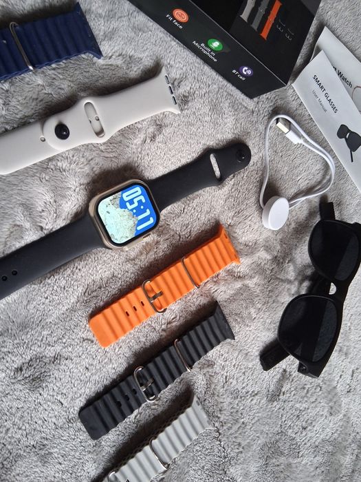 Conjunto de smartwatch + óculos com coluna
