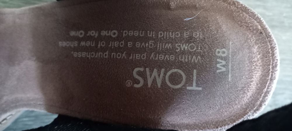 Sandały na słupku toms rozmiar 38 wkładka 24cm