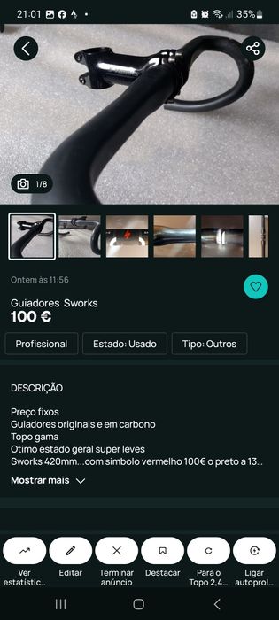 Acessórios e  peças de bicicleta