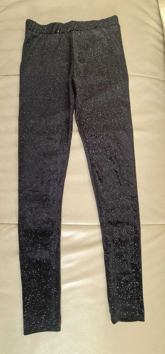 Leginsy z brokatem r. 140