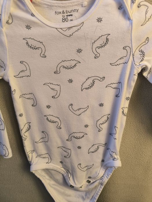 Body dziecięce rozmiar 86 motyw dinozaury