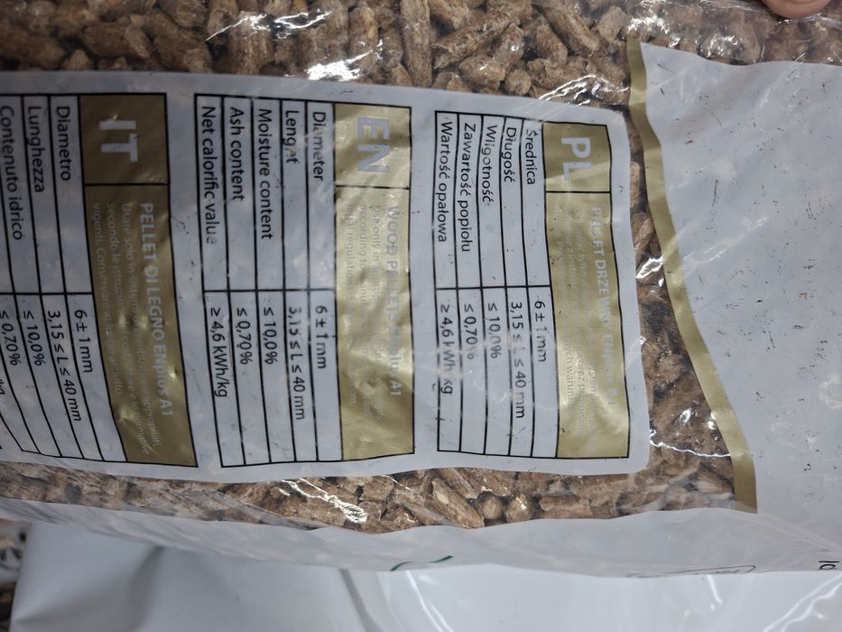 Pellet 6 mm klasa EN plus A1