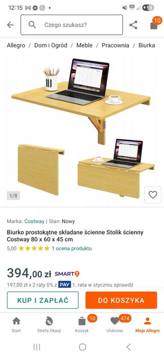 Stolik kuchenny rozkładany i 2 hokiery