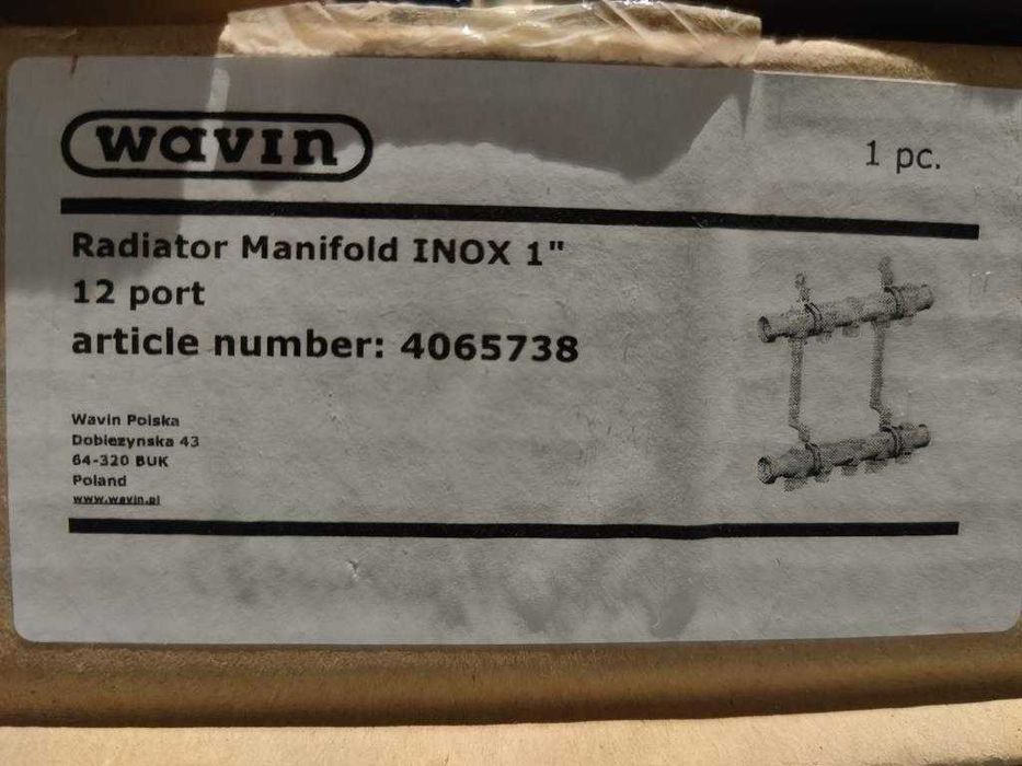 Wavin Rozdzielacz do CO INOX (z osprzętem) - 12 odejść