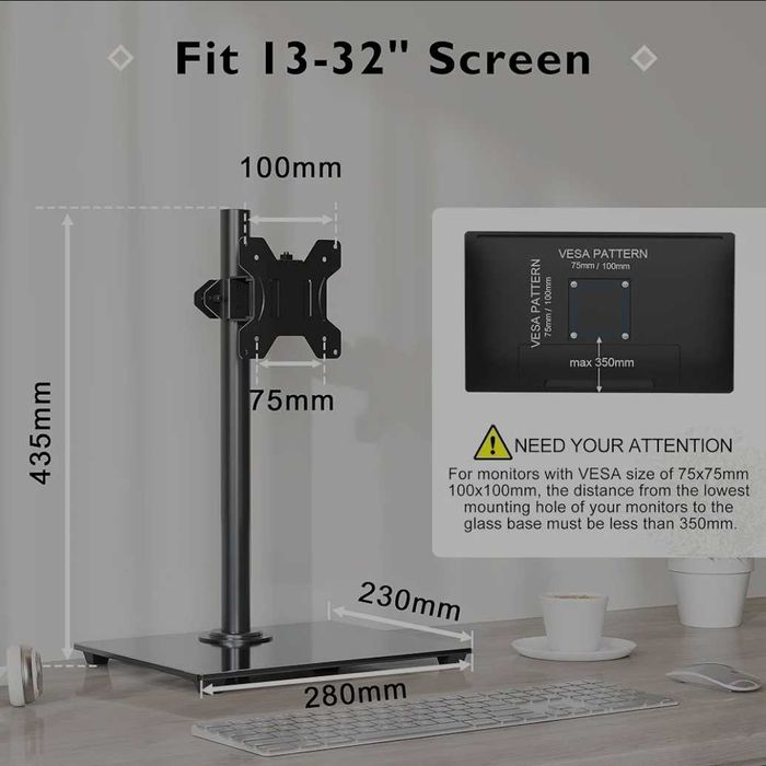 Uchwyt na monitor 13-32 "