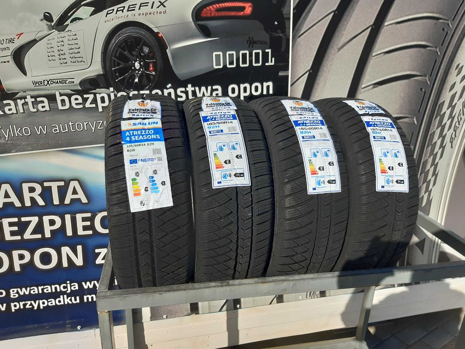 4x Opona Wielosezonowa 185/60 R14 82H Sailun 4Seasons gratis