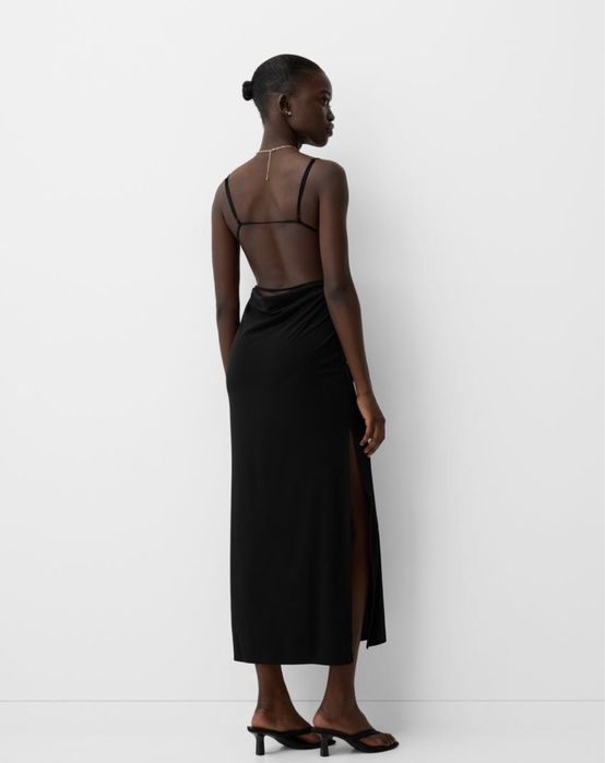 Літня сукня на бретелях Bershka, Сукня з відкритою спиною та розрізами