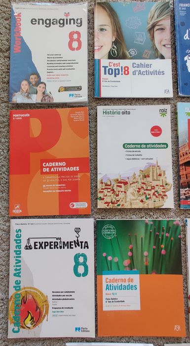 Caderno de atividades de várias disciplinas 8° ano
