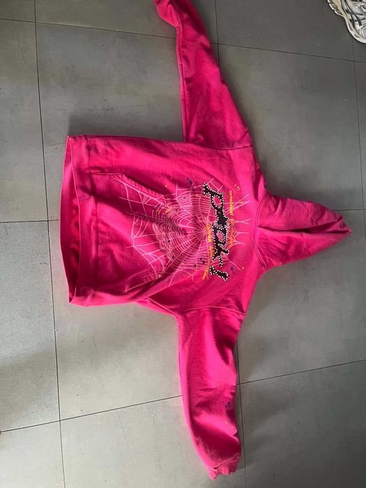 sp5der hoodie pink
